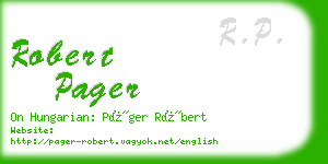 robert pager business card